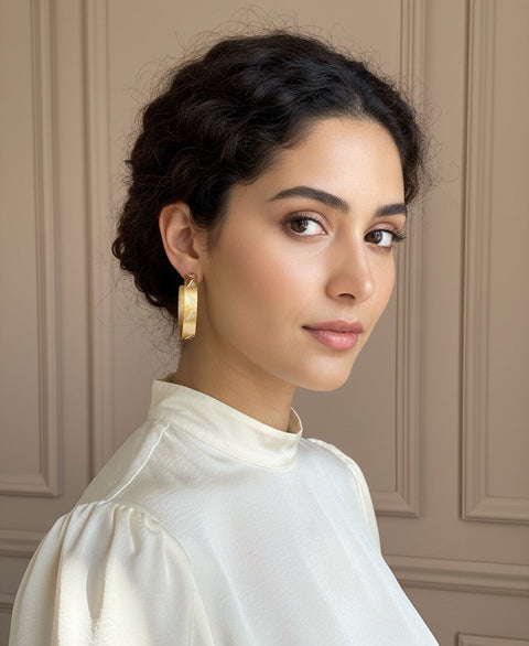 Candongas alas viento blancas - medianas