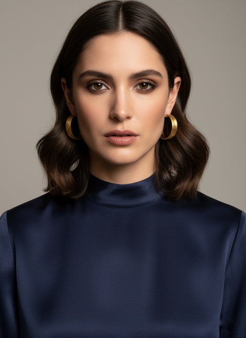 Candongas Alas Viento Medianas- Alas en Tono dorado