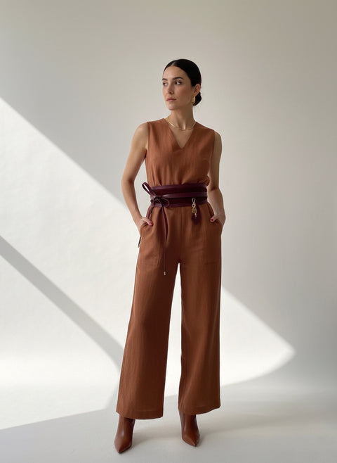 Cinturón OBI de Lujo en Cuero y Gamuza - Aplique personalizado